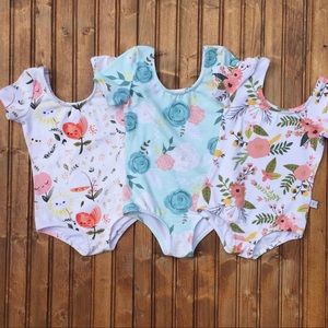 Girls Floral Leotard